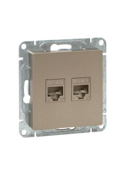 Механизм роз., RJ45 - 2шт, (cat5), шамп., Эпика EKF