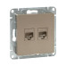 Механизм роз., RJ45 - 2шт, (cat5), шамп., Эпика EKF