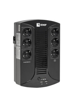 ИБП E-Power Home 800 ВА , 480Вт, 6хSchuko, 2xUSB Charger, USB,RJ11