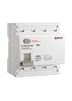 ВДТ ВД-100N 4P 50А 300мА AC эл-мех 6кА PROXIMA EKF