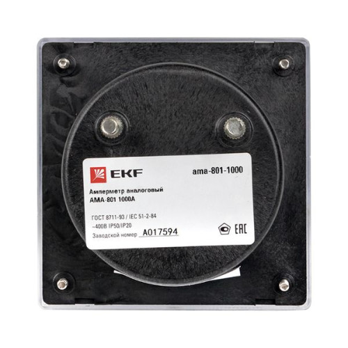 AMA-801 аналоговый на панель (80x80) круглый вырез 1000А трансф. подкл. EKF