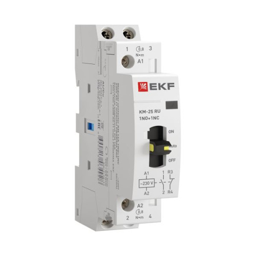 Контактор модульный КМ РУ 25А 1NO+1NC 230В АС (1 мод.) PROXIMA EKF
