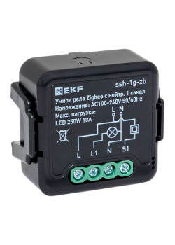 Умное реле в подрозетник 1-канальное с нейтралью Zigbee EKF Connect Select