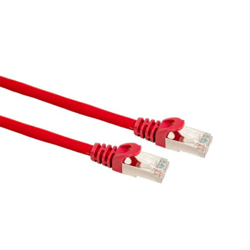 Патч-корд TERACOM CS Cat.6A экран. S/FTP LSZH красный (5,0м)