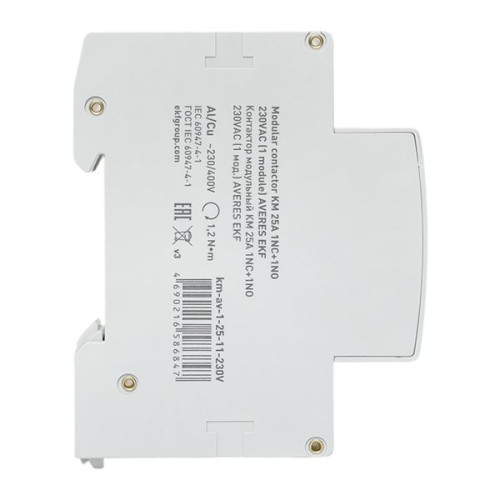 Контактор модульный КМ 25А 1NO+1NC 230В АС (1 мод.) AVERES EKF