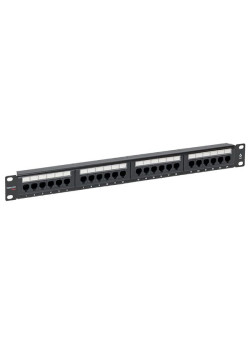 Патч-панель TERACOM PRO 19'' Cat.6 1U неэкран. UTP 24 порта RJ-45 Dual IDC