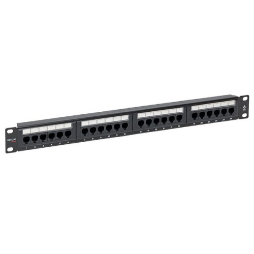 Патч-панель TERACOM PRO 19'' Cat.6 1U неэкран. UTP 24 порта RJ-45 Dual IDC