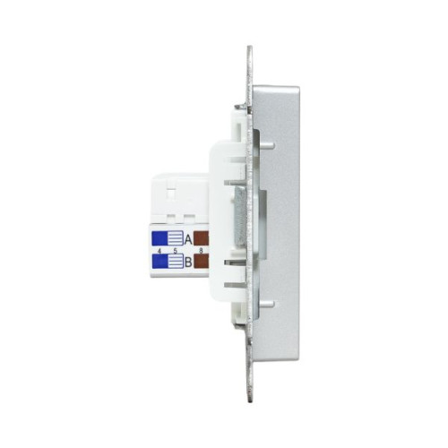 Механизм роз. RJ45 - 2шт, (cat5), алюм. Эпика EKF
