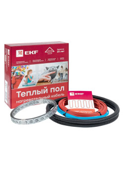 Теплый пол (нагревательный кабель) 600Вт 43 м 4,0 м2 EKF