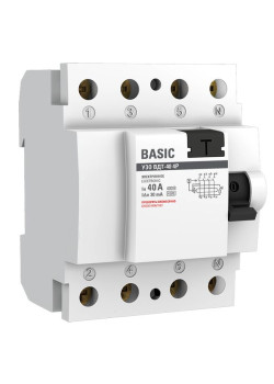 ВДТ ВДТ-40 4P 40А 30мА тип АС эл. 4,5кА BASIC