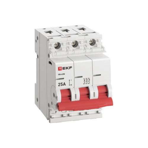 Выкл. нагрузки ВН-63N 3P 25А PROXIMA EKF Выкл. нагрузки ВН-63N 3P 25А PROXIMA EKF