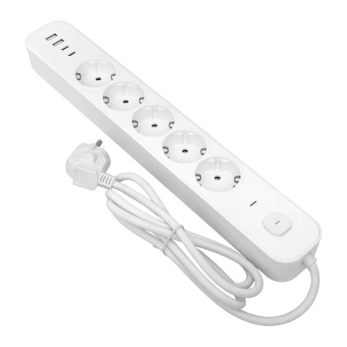 Удлинитель LUX 5 гнезд 2USB 2,4А+2type-C 3 метра 1,5мм2 EKF Удлинитель LUX 5 гнезд 2USB 2,4А+2type-C 3 метра 1,5мм2 EKF