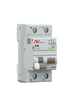 АВДТ DVA-10 1P+N 16А х-ка C 30мА тип A эл-мех. 10кА AVERES EKF
