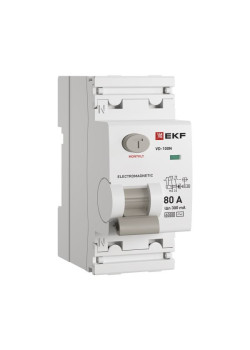 ВДТ ВД-100N 2P 80А 300мА AC эл-мех 6кА PROXIMA EKF