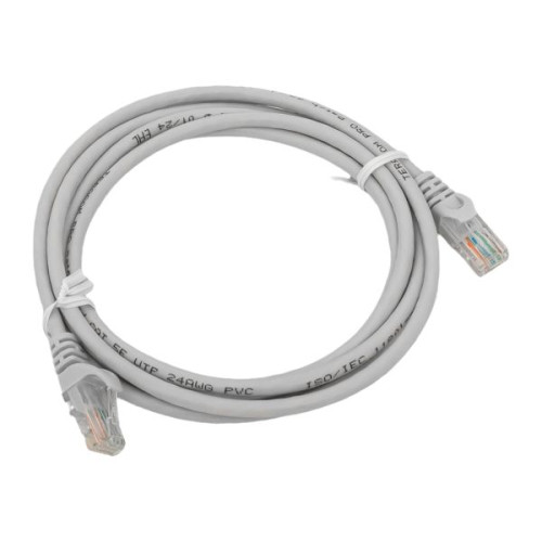 Патч-корд TERACOM PRO Cat.5E неэкран. UTP PVC серый (2,0м)