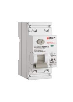 ВДТ ВД-100N (S) 2P 50А 300мА AC эл-мех 6кА PROXIMA EKF